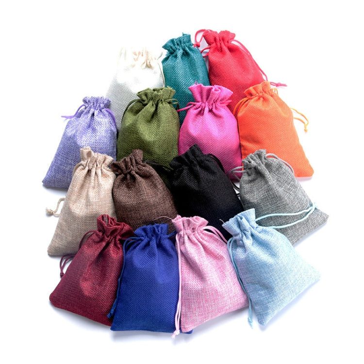 50 PCS Multi size Linen Jute Drawstring Gift Bags Sacks Wedding Birthday Party Favors Drawstring Gift Bags, 20x30cm