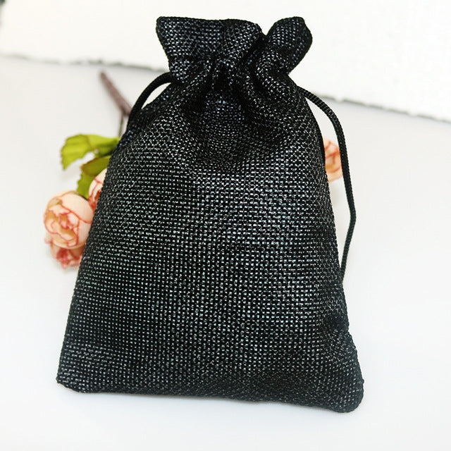 50 PCS Multi size Linen Jute Drawstring Gift Bags Sacks Wedding Birthday Party Favors Drawstring Gift Bags, 20x30cm
