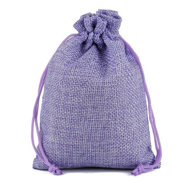 50 PCS Multi size Linen Jute Drawstring Gift Bags Sacks Wedding Birthday Party Favors Drawstring Gift Bags, 20x30cm
