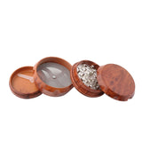 Wood Drum Type Smoke Grinder Tobacco Spice Crusher, S, M, L