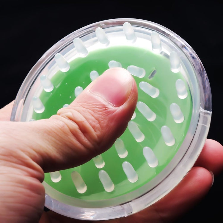Household Head Hand-held Silicone PVC Massage Brush, Green, Red, Blue