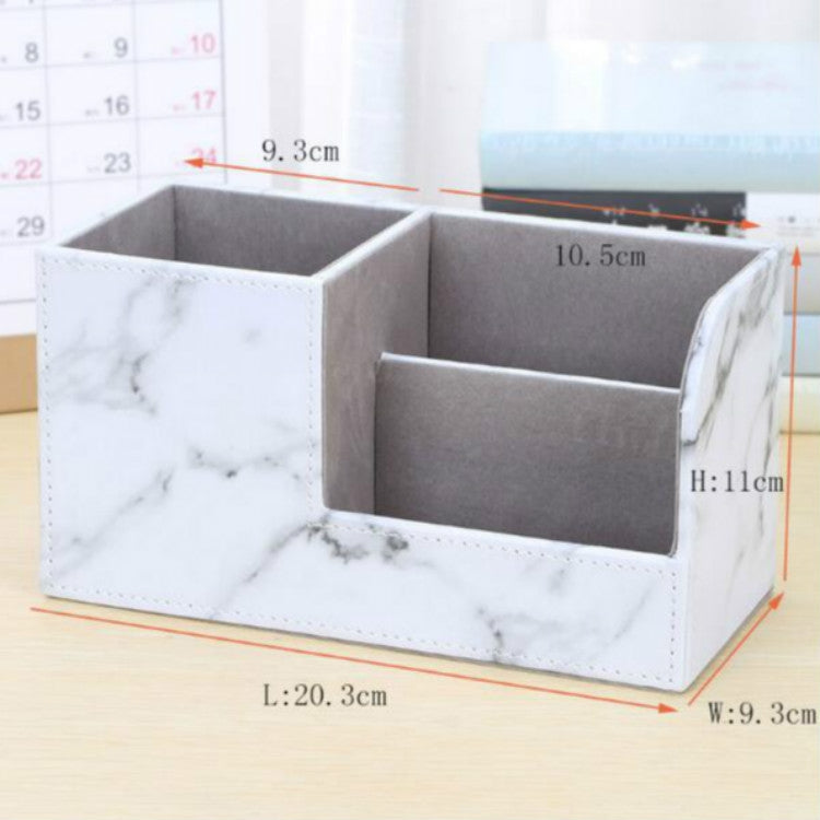 Marble Retro Creative Office Multi-function Pen Holder Storage Box, Marble 1822
