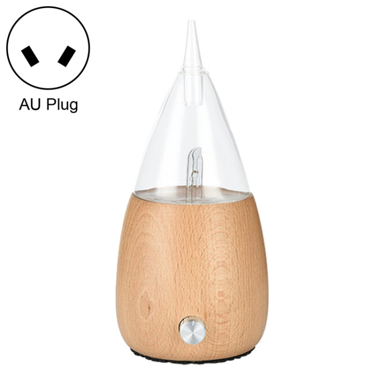 Waterless Diffuser Essential Oil Spray Wood Glass Aromatherapy Air Humidifier, AU Plug, UK Plug, US Plug, EU Plug AU Plug Light Wood Grain