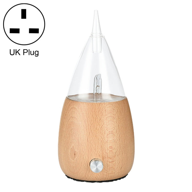 Waterless Diffuser Essential Oil Spray Wood Glass Aromatherapy Air Humidifier, AU Plug, UK Plug, US Plug, EU Plug UK Plug Light Wood Grain