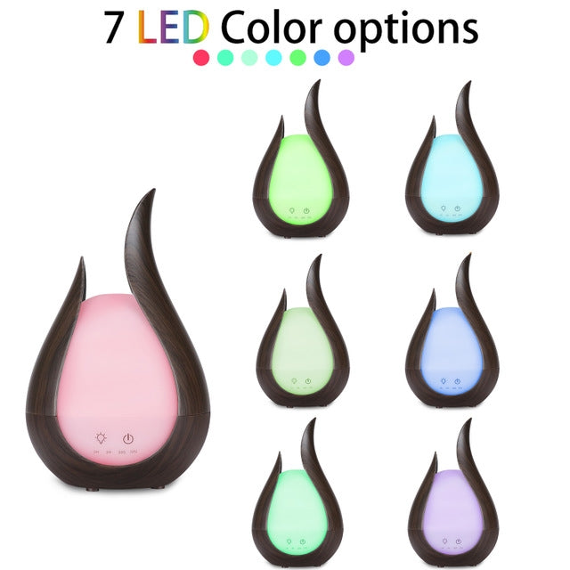 200ml Ultrasound Air Humidifier Aroma Essential Oil Diffuser 7 Colors LED Night Light Cool Mist Maker, EU Plug, US Plug, UK Plug, AU Plug