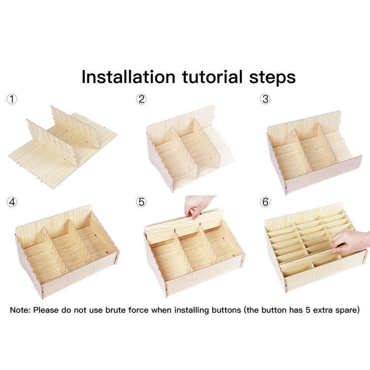 2 PCS Wooden Conference Classroom Mobile Phone Organizer Desktop Storage Box, White Oak 24 Grid