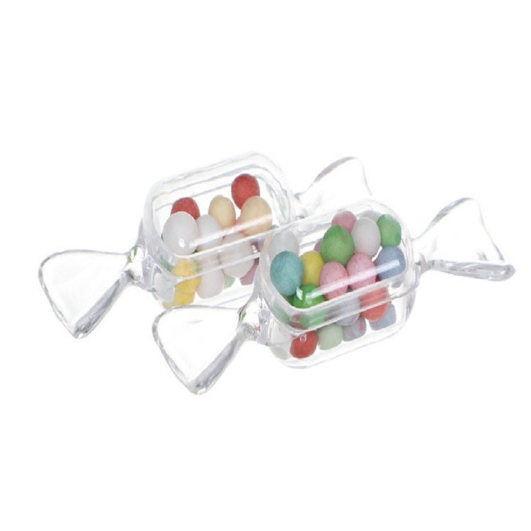 10 PCS/Set Transparent Creative Candy Box Small Candy-shaped Mini Plastic Box Clear