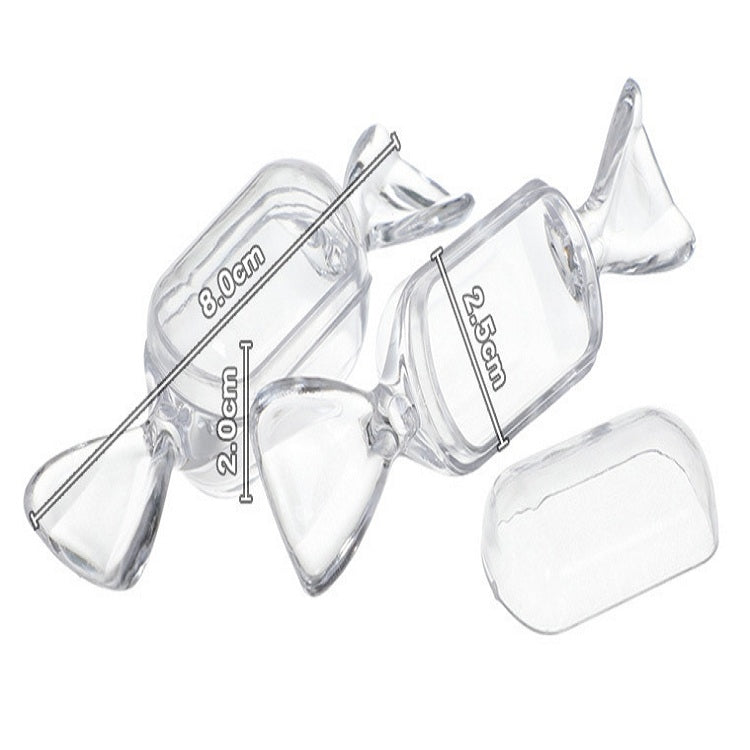 10 PCS/Set Transparent Creative Candy Box Small Candy-shaped Mini Plastic Box