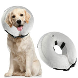 Inflatable Pet Collar Pet Grooming Warm Protective Wound Protection Collar, M, L