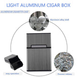 Aluminum Cigar Cigarette Case Tobacco Holder Pocket Box Storage Container Smoking Set