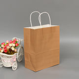 10 PCS Elegant Kraft Paper Bag With Handles for Wedding/Birthday Party/Jewelry/Clothes, 16x22x8cm, 22x27x11cm, 12x15x6cm, 26x33x12cm, 32x25x11cm, 42x31x12cm 16x22x8cm White Kraft