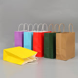 10 PCS Elegant Kraft Paper Bag With Handles for Wedding/Birthday Party/Jewelry/Clothes, 16x22x8cm, 22x27x11cm, 12x15x6cm, 26x33x12cm, 32x25x11cm, 42x31x12cm