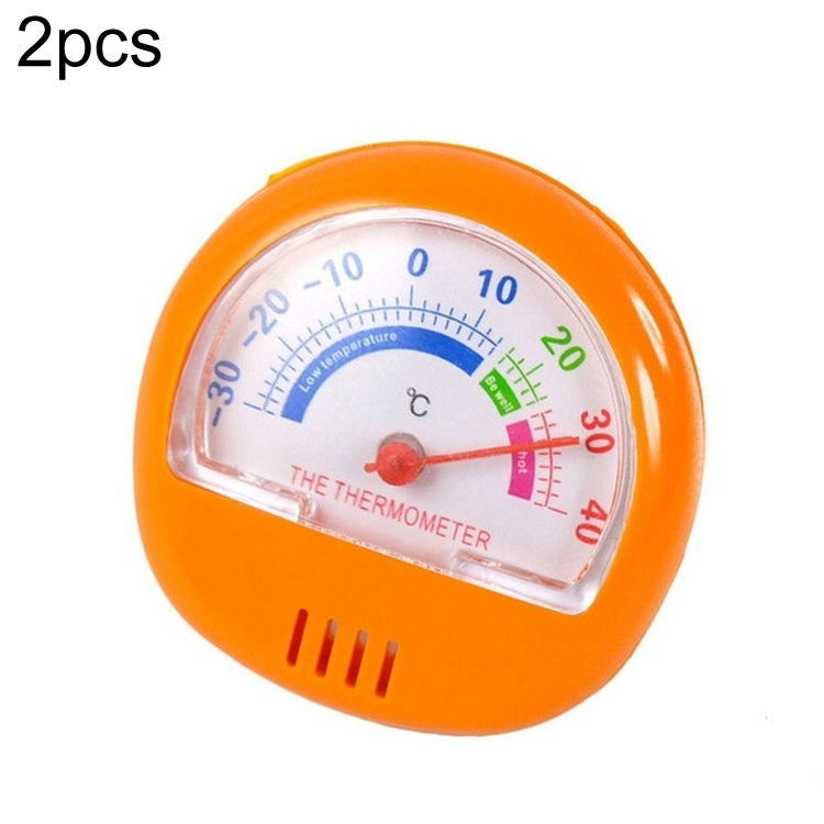 2 PCS Freezer Thermometer Indoor Outdoor Pointer Thermometer Orange