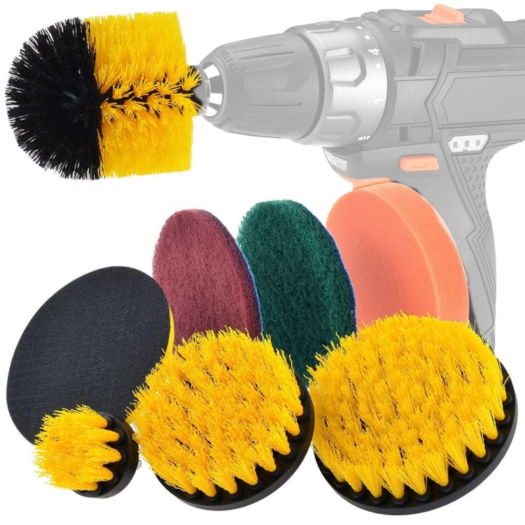 19 in 1 Household Nylon Hexagonal Electric Drill Brush Pads Scouring Sanding Disc Pad Kits, 19 in 1 19 in 1