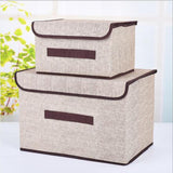 2 in 1 Cotton Fabric Cube Storage Box Embroidery Laundry Basket Cupboard Showcase Holder Toys Organizer