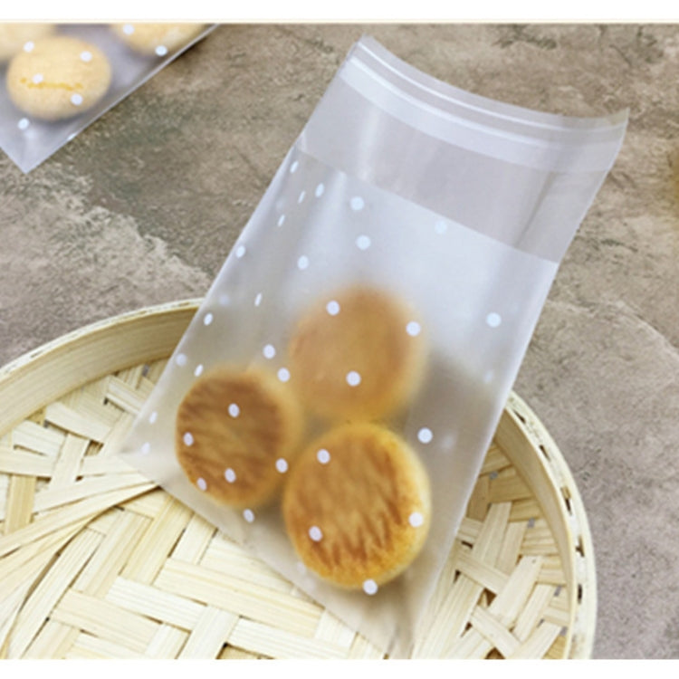 100pcs / Pack Plastic Transparent Cellophane Bags Polka Dot Candy Cookie Gift Bag with DIY Self Adhesive Pouch Celofan Bags for Party, 5.5x5.5cm, 7x7cm, 8x10cm, 10x10cm, 10x15cm