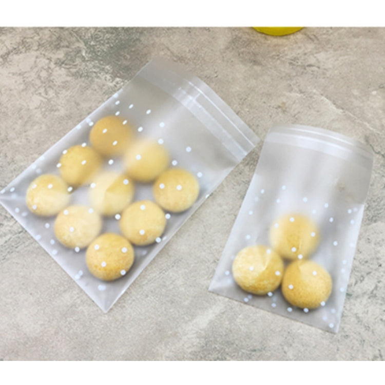 100pcs / Pack Plastic Transparent Cellophane Bags Polka Dot Candy Cookie Gift Bag with DIY Self Adhesive Pouch Celofan Bags for Party, 5.5x5.5cm, 7x7cm, 8x10cm, 10x10cm, 10x15cm