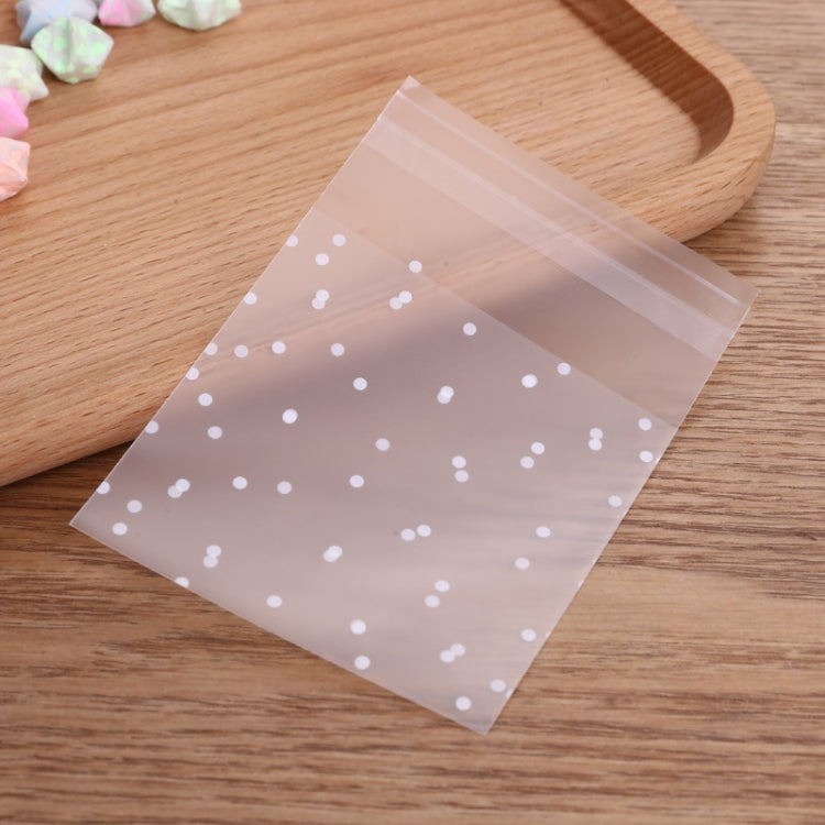 100pcs / Pack Plastic Transparent Cellophane Bags Polka Dot Candy Cookie Gift Bag with DIY Self Adhesive Pouch Celofan Bags for Party, 5.5x5.5cm, 7x7cm, 8x10cm, 10x10cm, 10x15cm 8x10cm