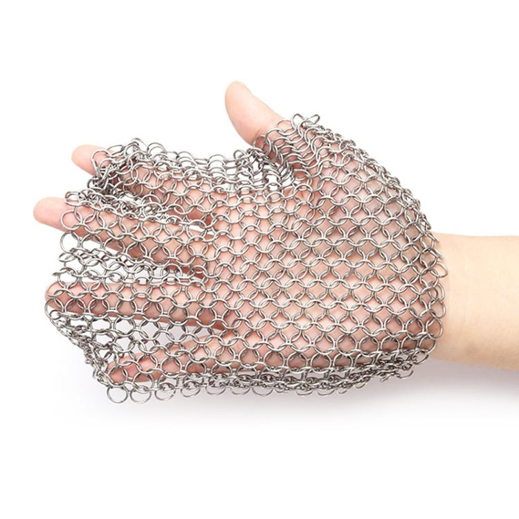 Stainless Steel Square Cast Iron Cleaner Pot Brush Scrubber Home Cookware Kitchen Cleaning Tool, 4×4inch, 5×5inch, 6×6inch, 7×7inch, 8×8inch, 8×6inch