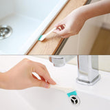 2 Sets 2 in 1 Double Head Door Window Gap Cleaning Brush Cup Brush with Tail Scraper, 2 Sets 2 in 1