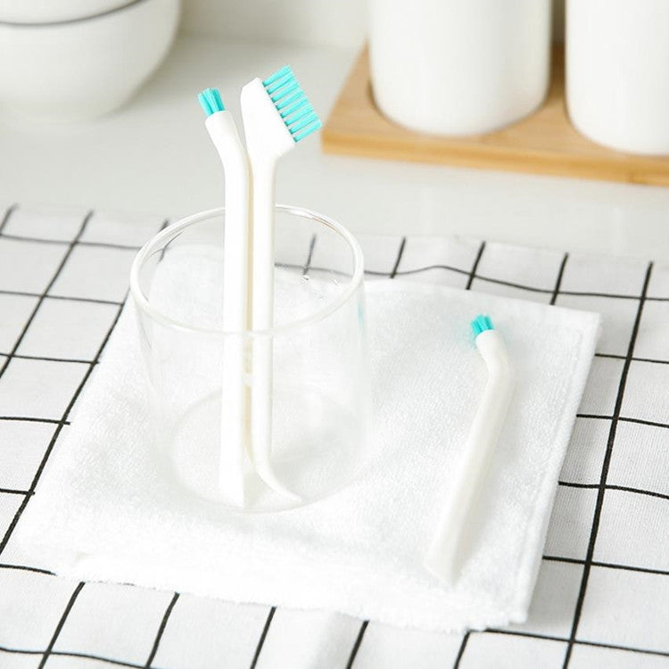 2 Sets 2 in 1 Double Head Door Window Gap Cleaning Brush Cup Brush with Tail Scraper, 2 Sets 2 in 1