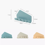 Wall Mounted 4 Hooks Mobile Phone Holder Hook Hanging Cellphone Tablet Charging Stand Bracket