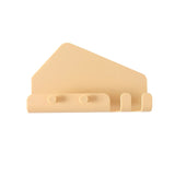 Wall Mounted 4 Hooks Mobile Phone Holder Hook Hanging Cellphone Tablet Charging Stand Bracket Yellow