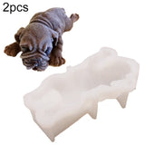 2 PCS 4 Inch Shapi Dog Mousse Cake Silicone Mold 3D Stereo Ice Cream Mold Dirty Dog Chocolate Mold, Shapi Dog Shape Shapi Dog Shape