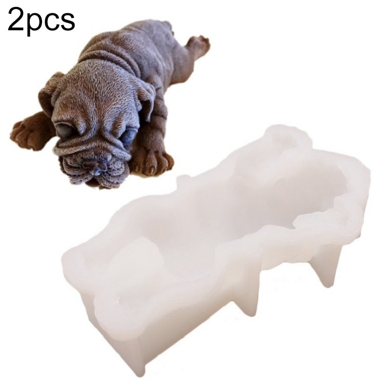 2 PCS 4 Inch Shapi Dog Mousse Cake Silicone Mold 3D Stereo Ice Cream Mold Dirty Dog Chocolate Mold, Shapi Dog Shape Shapi Dog Shape