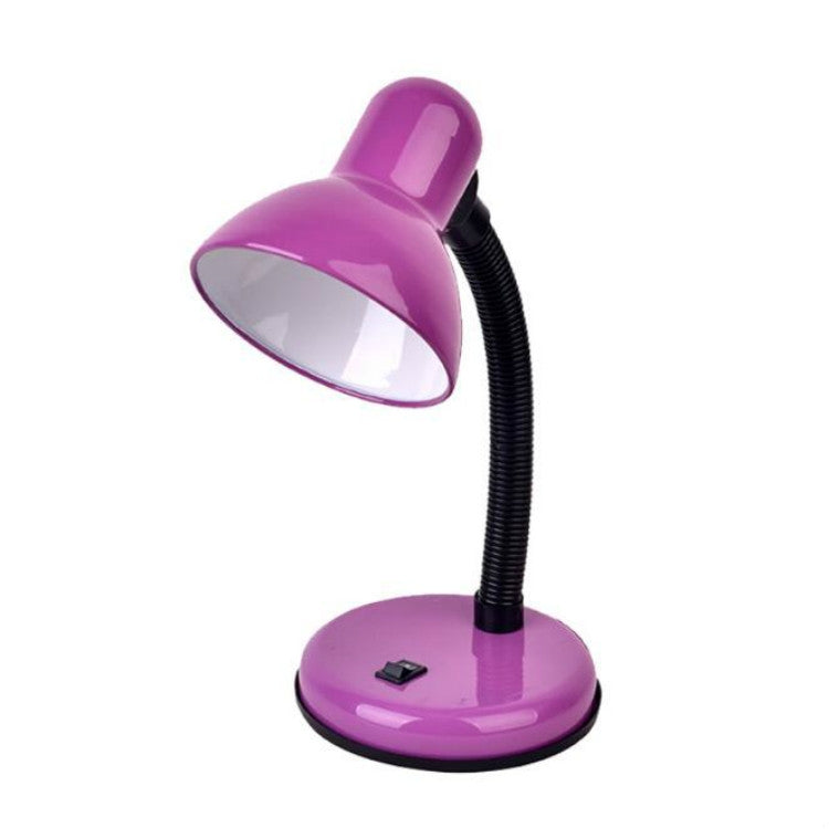 Vintage Iron LED Desk Lamp Push Button Switch Eye Protection Reading Led Light Table Lamps Purple