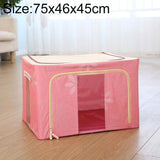 Folding Storage Box Non Woven Fabric With Zipper Moisture-proof Clothes Storage Box, 150L 75x46x45cm