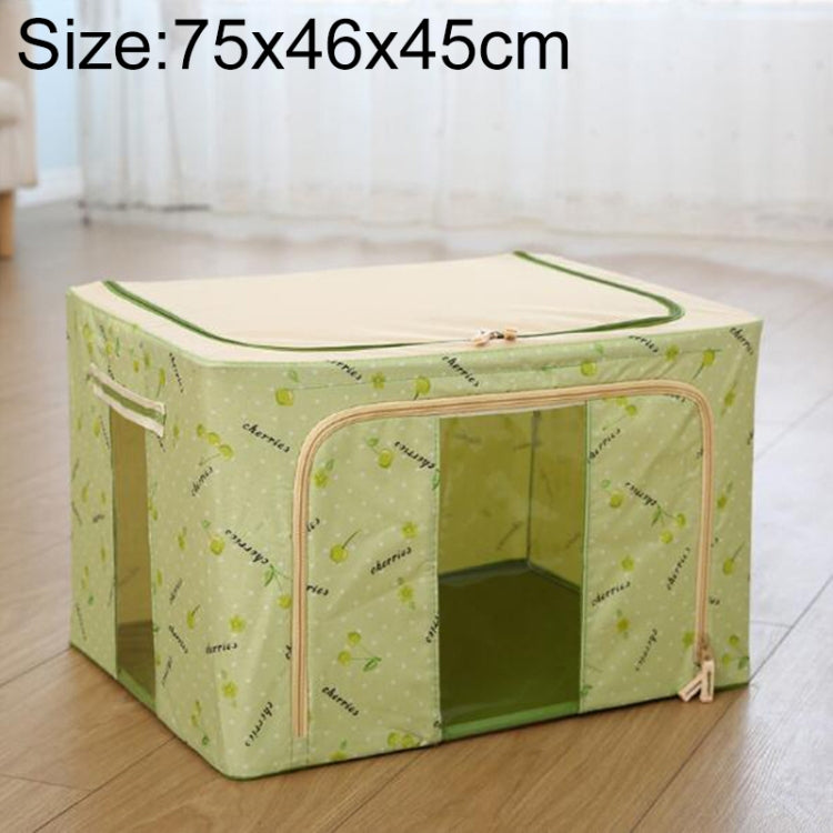 Folding Storage Box Non Woven Fabric With Zipper Moisture-proof Clothes Storage Box, 150L 75x46x45cm