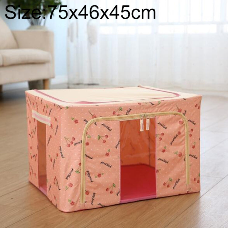 Folding Storage Box Non Woven Fabric With Zipper Moisture-proof Clothes Storage Box, 150L 75x46x45cm