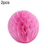 2 PCS Wedding Room Decoration Festive Mall Decoration Paper Honeycomb Ball Lantern, 6 inches 15 cm, 8 inches 20 cm, 10 inches 25 cm, 12 inches 30 cm 8 inches 20 cm Pink
