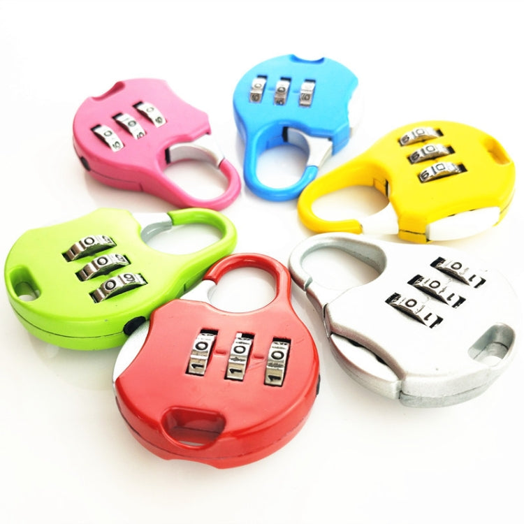 2 PCS Mini Password Small Padlock Luggage Lock Digital Password Lock, Silver, Black, Blue, Red, Green, Pink