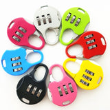 2 PCS Mini Password Small Padlock Luggage Lock Digital Password Lock, Silver, Black, Blue, Red, Green, Pink