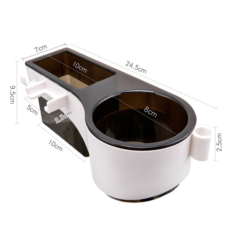 Hairdryer Hanger Free Punch Wall Mounted Bathroom Multi-function Toilet Storage Rack, Elegant Black, Rosy, Translucent, Elegant Blue