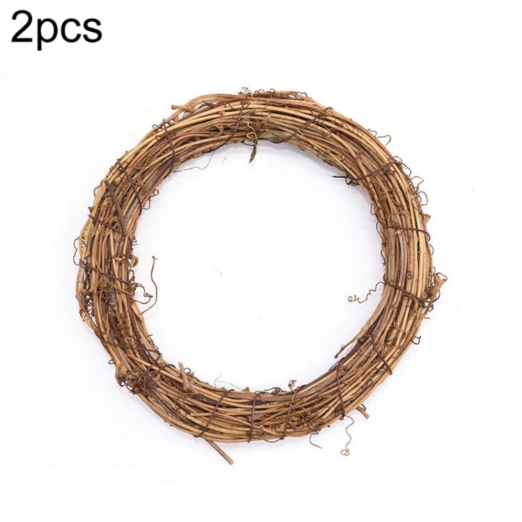 2 PCS Tree Vine Christmas Wreath DIY Rattan Garden Decoration Rattan Window Decoration, 10CM, 15CM, 20CM, 25CM, 30CM 15CM