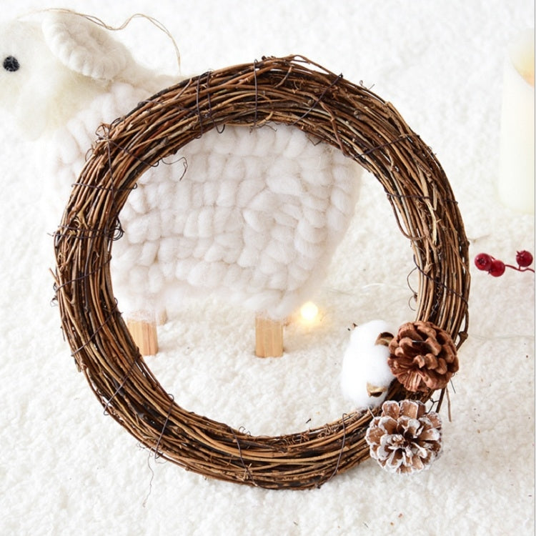 2 PCS Tree Vine Christmas Wreath DIY Rattan Garden Decoration Rattan Window Decoration, 10CM, 15CM, 20CM, 25CM, 30CM