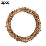 2 PCS Tree Vine Christmas Wreath DIY Rattan Garden Decoration Rattan Window Decoration, 10CM, 15CM, 20CM, 25CM, 30CM 20CM
