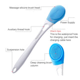 Electric Adjuatable Bath SPA Massage Rub Bath Full Automatic Bath Rub Back Rrush Long Handle Bath Brush, 45.8cmx8.5cmx4cm