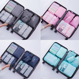 Travel Storage Bag Set Folding Storage Bag, 7 In 1, 8 In 1 Beam Mouth, 8 In 1 Cosmetic Bag, 8 In 1 Toiletry Bag, 9 In 1 Cosmetic Bag, 9 In 1 Toiletry Bag