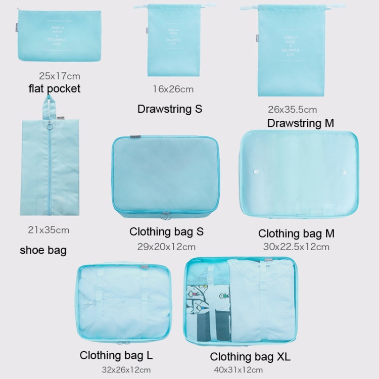 Travel Storage Bag Set Folding Storage Bag, 7 In 1, 8 In 1 Beam Mouth, 8 In 1 Cosmetic Bag, 8 In 1 Toiletry Bag, 9 In 1 Cosmetic Bag, 9 In 1 Toiletry Bag