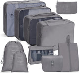 Travel Storage Bag Set Folding Storage Bag, 10 In 1 10 In 1 Gray