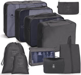 Travel Storage Bag Set Folding Storage Bag, 10 In 1 10 In 1 Black