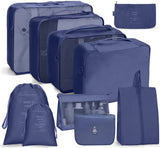 Travel Storage Bag Set Folding Storage Bag, 10 In 1 10 In 1 Navy Blue