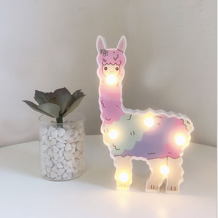 LED Painted Lantern Alpaca Night Light Holiday Decoration Room Posing Style Light