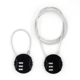 Steel Rope Spherical Combination Lock Gym Luggage Bicycle Round Padlock, Black, Silver, Red