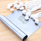 Home Durable Stainless Steel with Scale Section Noodle Cutter Baking Tools, Noodle Cutter (Silver)