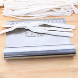 Home Durable Stainless Steel with Scale Section Noodle Cutter Baking Tools, Noodle Cutter (Silver)